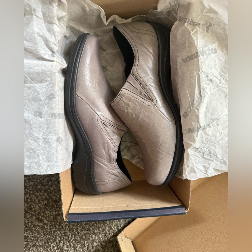 New Romika Gray Slip-On Clog Shoes 37 Grey Cassie 6.5-7 - Picture 2 of 6